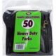 Cutlery Heavy Duty Plastic Forks Black (50 Pack)