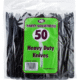 Heavy Duty Plastic Knives Black (50 Pack)