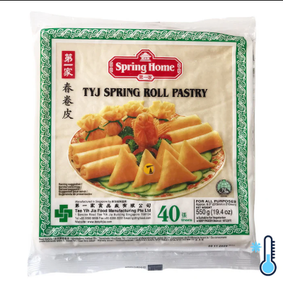 Frozen TYJ Spring Roll Pastry 40 sheets 550g 8.5″
