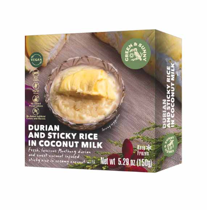 Green & Sunny Durian and Sticky Rice in Coconut Milk 150g