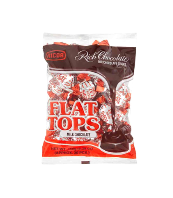 Ricoa Flat Tops Milk Chocolate 150g