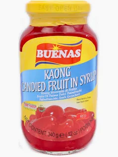 Buenas Kaong Candied Fruit In Syrup Red 340g