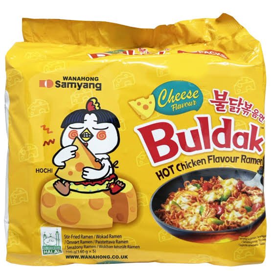 Buldak Hot Chicken Cheese Flavour 5 Pack